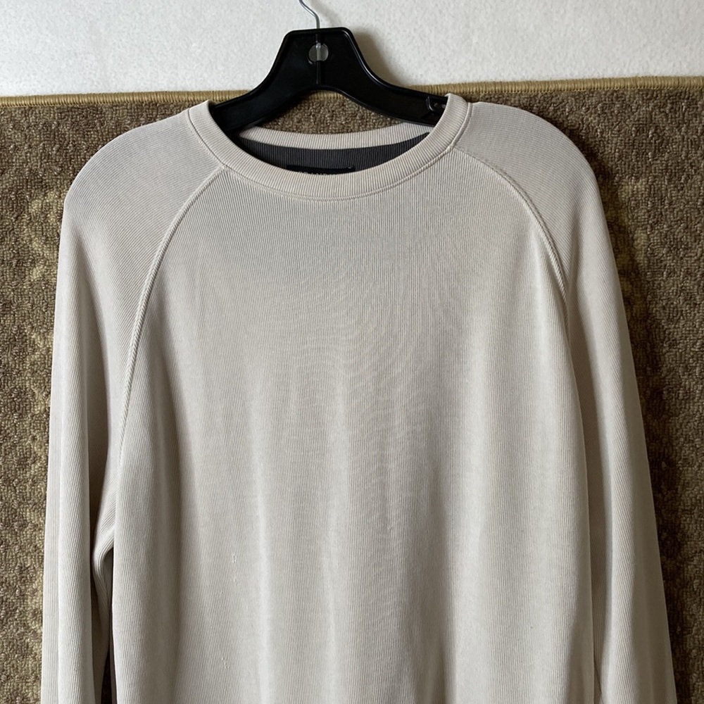 Men’s tall Brandini beige ribbed shirt